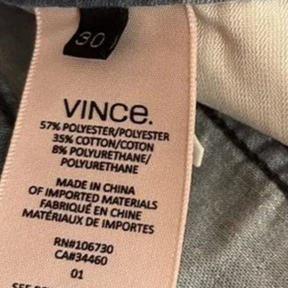 Vince chambray slim denim jogger pants size 30 - Picture 10 of 10